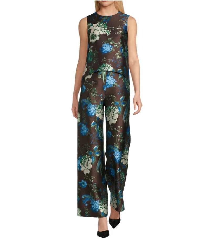 Preston & York Coordinating Ivy Floral Mikado Pants