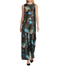Preston & York Coordinating Ivy Floral Mikado Pants