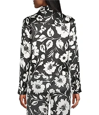 Preston & York Coordinating Kinsley Tie Button Front Long Sleeve Blouse