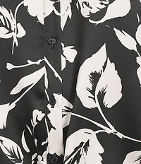 Preston & York Coordinating Kinsley Tie Button Front Long Sleeve Blouse