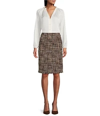 Preston & York Coordinating Suzanne Tweed Midi Skirt