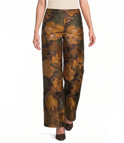 Preston & York Coordinating Trudie Autumn Floral Wide Leg Pants