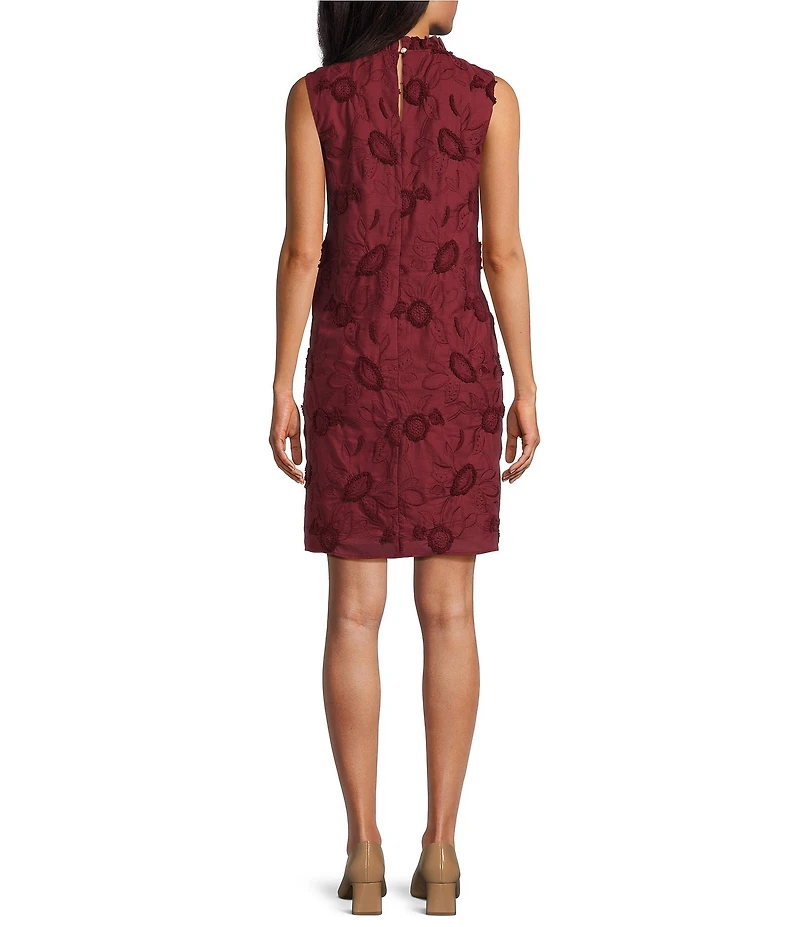 Preston & York Cynthia 3D Novelty Mock Neck Sleeveless Dress