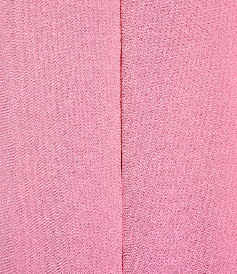 Preston & York Emmeline Round Neckline Long Feather Sleeve Stretch Crepe Midi Dress