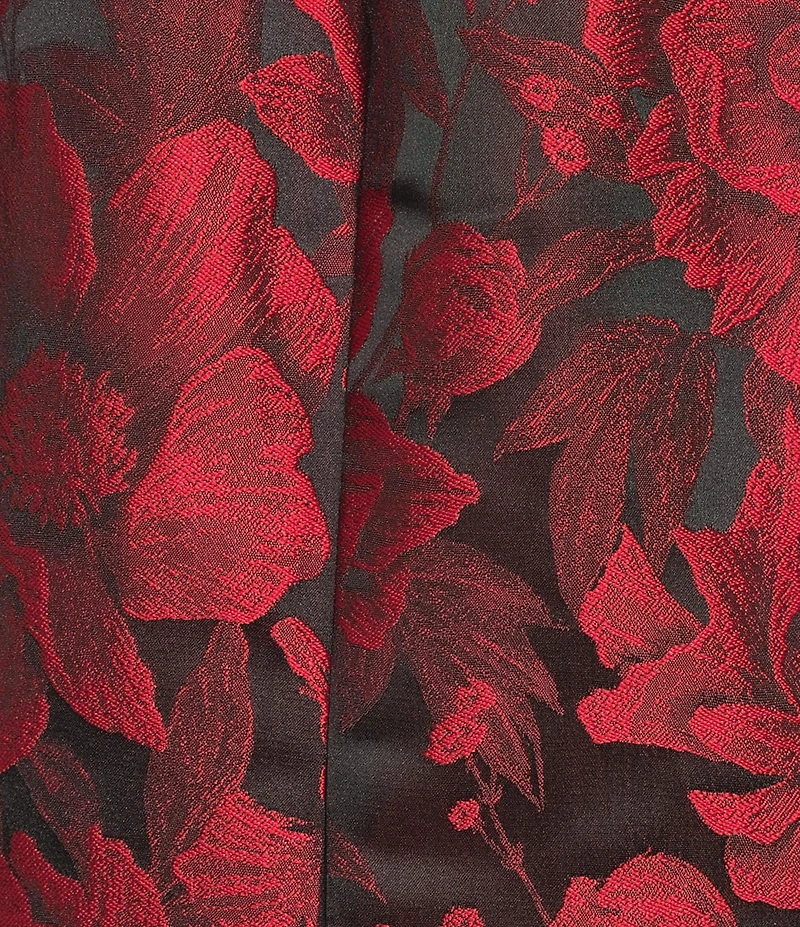 Preston & York Georgia Brocade Round Neckline Extended Shoulder Coordinating Blouse