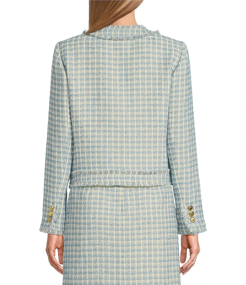 Preston & York Gerri Tweed Long Sleeve Button Front Coordinating Jacket