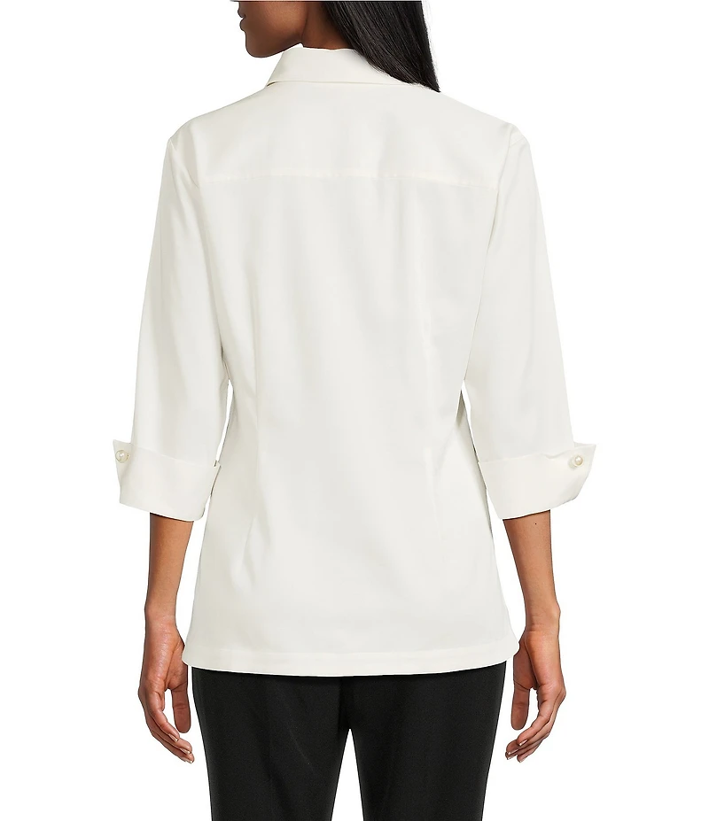 Preston & York Hosanna Collar Neckline 3/4 Sleeve Blouse
