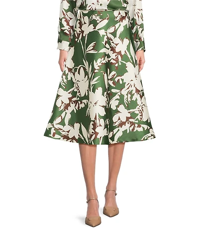 Preston & York Janet Printed Mikado Midi Skirt
