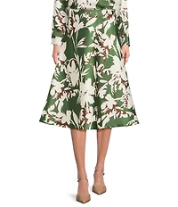 Preston & York Janet Printed Mikado Midi Skirt