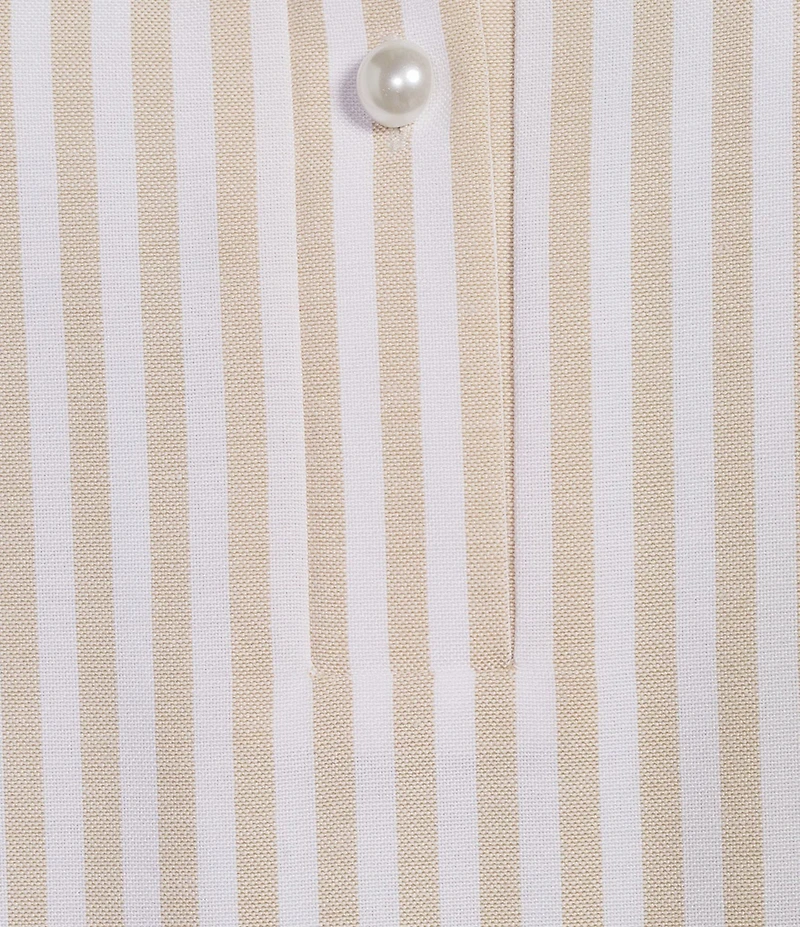 Preston & York Jenna Striped Collared Sleeveless Dress