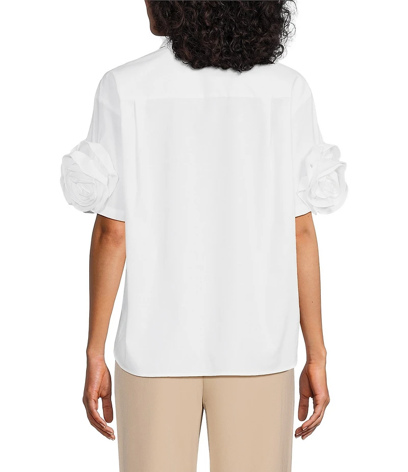 Preston & York Karris Collar Short Sleeve Blouse