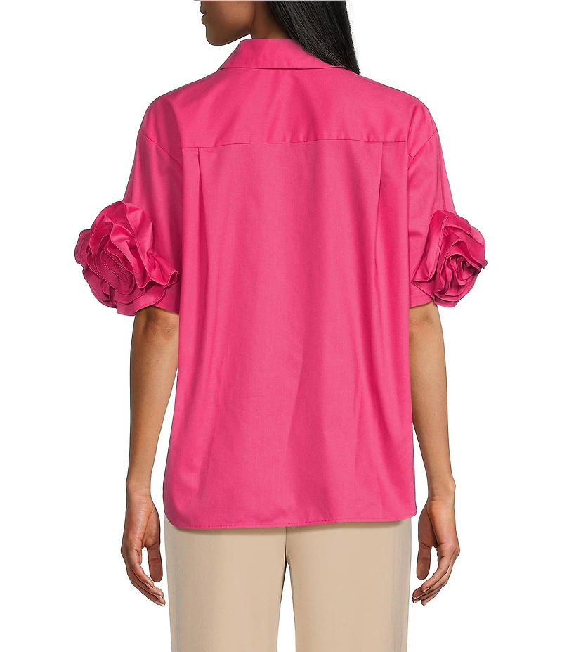 Preston & York Karris Collar Short Sleeve Blouse