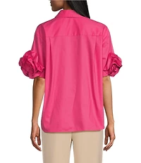 Preston & York Karris Collar Short Sleeve Blouse