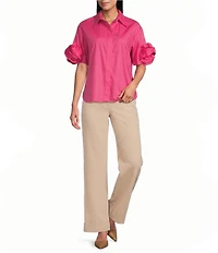 Preston & York Karris Collar Short Sleeve Blouse