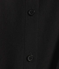 Preston & York Kinsley Tie Front Hem Button Front Collared Long Sleeve Shirt