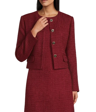 Preston & York Coordinating Margaret Tweed 4 Button Jacket