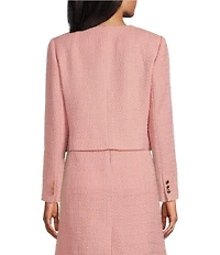 Preston & York Margaret Tweed Round Neckline Long Sleeve Jacket