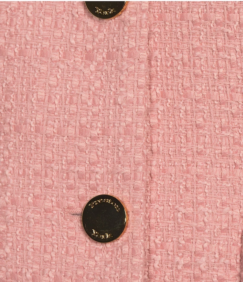 Preston & York Margaret Tweed Round Neckline Long Sleeve Jacket