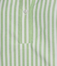 Preston & York Monday Woven Stripe Button Placket Collar Sleeveless Blouse