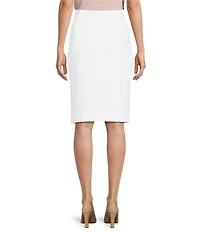 Preston & York Morgan Twill Crepe Side Slit Coordinating Pencil Skirt
