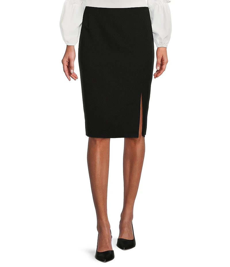 Preston & York Morgan Twill Crepe Side Slit Coordinating Pencil Skirt