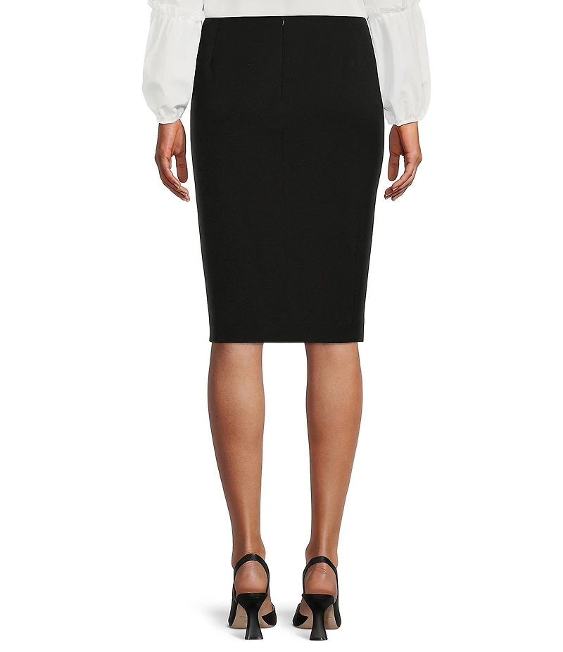 Preston & York Morgan Twill Crepe Side Slit Coordinating Pencil Skirt