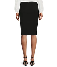 Preston & York Morgan Twill Crepe Side Slit Coordinating Pencil Skirt