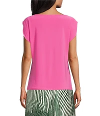 Preston & York Nora Flutter Sleeve Cowl Neck Top