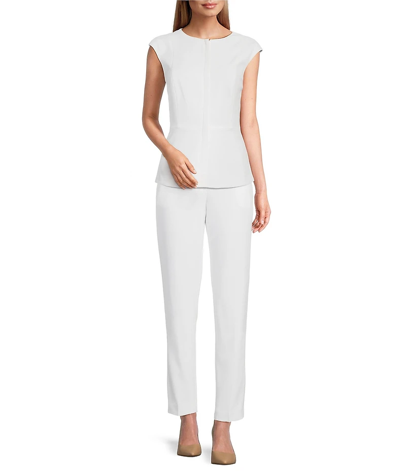 Preston & York Pamela Crepe Round Neckline Cap Sleeve Vest