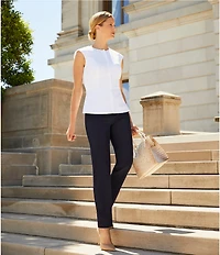 Preston & York Pamela Crepe Round Neckline Cap Sleeve Vest