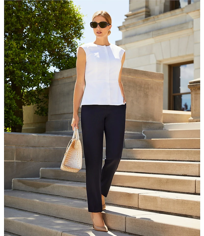 Preston & York Pamela Crepe Round Neckline Cap Sleeve Vest