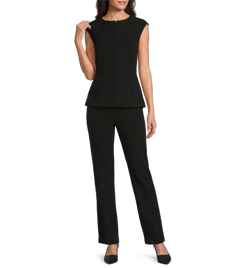 Preston & York Pamela Crepe Round Neckline Cap Sleeve Vest