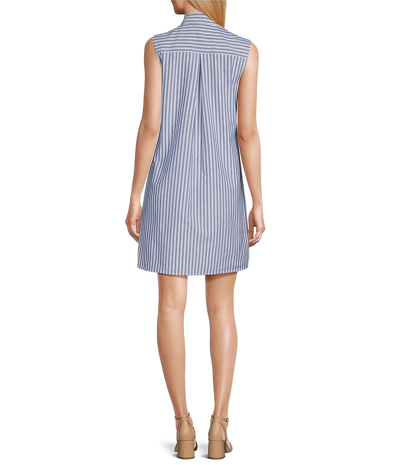 Preston & York Placket Button Sleeveless Collar Jenna Dress