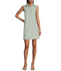 Preston & York Placket Button Sleeveless Collar Jenna Dress