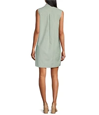 Preston & York Placket Button Sleeveless Collar Jenna Dress