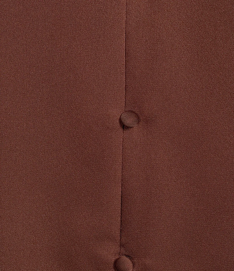 Preston & York Priya Satin V-Neckline Long Sleeve Blouse