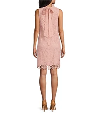 Preston & York Rita Lace Mock Neckline Tie Back Dress