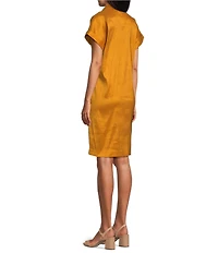 Preston & York Sheath Collar Short Sleeve Carson Dress