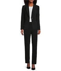 Preston & York Flat Front Slim Straight Leg Pants