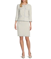 Preston & York Tamara Boucle Pencil Skirt