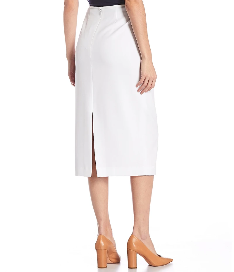 Preston & York Taylor Stretch Crepe Suiting Midi Pencil Skirt