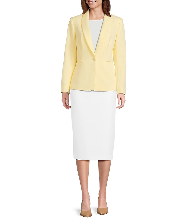 Preston & York Taylor Stretch Crepe Suiting Midi Pencil Skirt