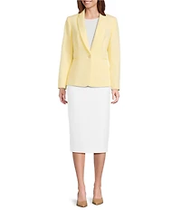 Preston & York Taylor Stretch Crepe Suiting Midi Pencil Skirt