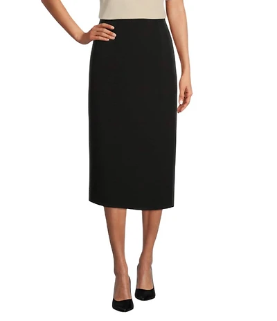 Preston & York Taylor Stretch Crepe Suiting Midi Pencil Skirt