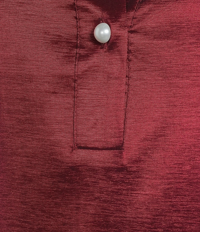 Preston & York Thea Stretch Taffeta Collar Neckline Long Sleeve Blouse