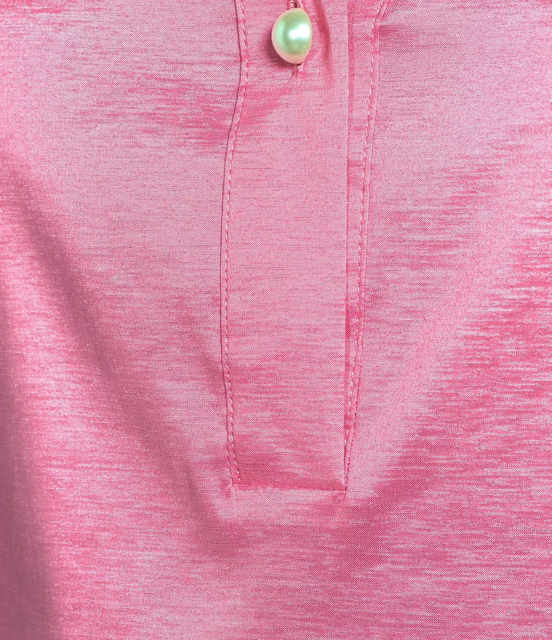 Preston & York Thea Taffeta 3/4 Sleeve Point Collar Dress