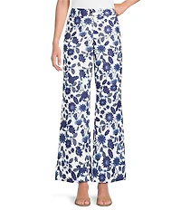 Preston & York Turner Stretch Twill Floral Straight Leg Ankle Coordinating Pants