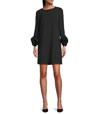 Preston & York Valentine Long Sleeve Ruffle Crepe Dress