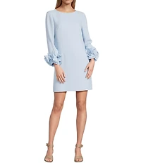 Preston & York Valentine Long Sleeve Ruffle Crepe Dress
