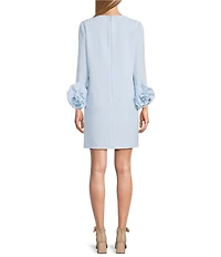 Preston & York Valentine Long Sleeve Ruffle Crepe Dress
